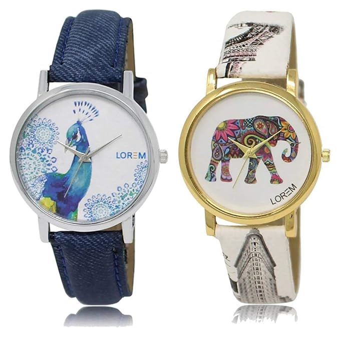 LOREM Analogue Multi Dial Combo of 2 Women's & Girl's Watch-LK-241-243