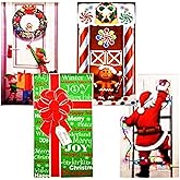 4 Pack Christmas Bathroom and Front Door Holiday Decorations and Covers