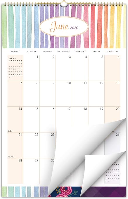 Amazon 19 アカデミック年 壁掛けカレンダー 11インチx17インチ カラフル 鮮やか 楽しくおしゃれ 月間カレンダー June December 23 手帳 カレンダー 文房具 オフィス用品