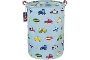 HKEC Kids Laundry Basket,Boys Toy Storage Bin,Baby Dirty Clothes Hamper,Nursery Hamper for Bedroom,Gift Baskets(Car)