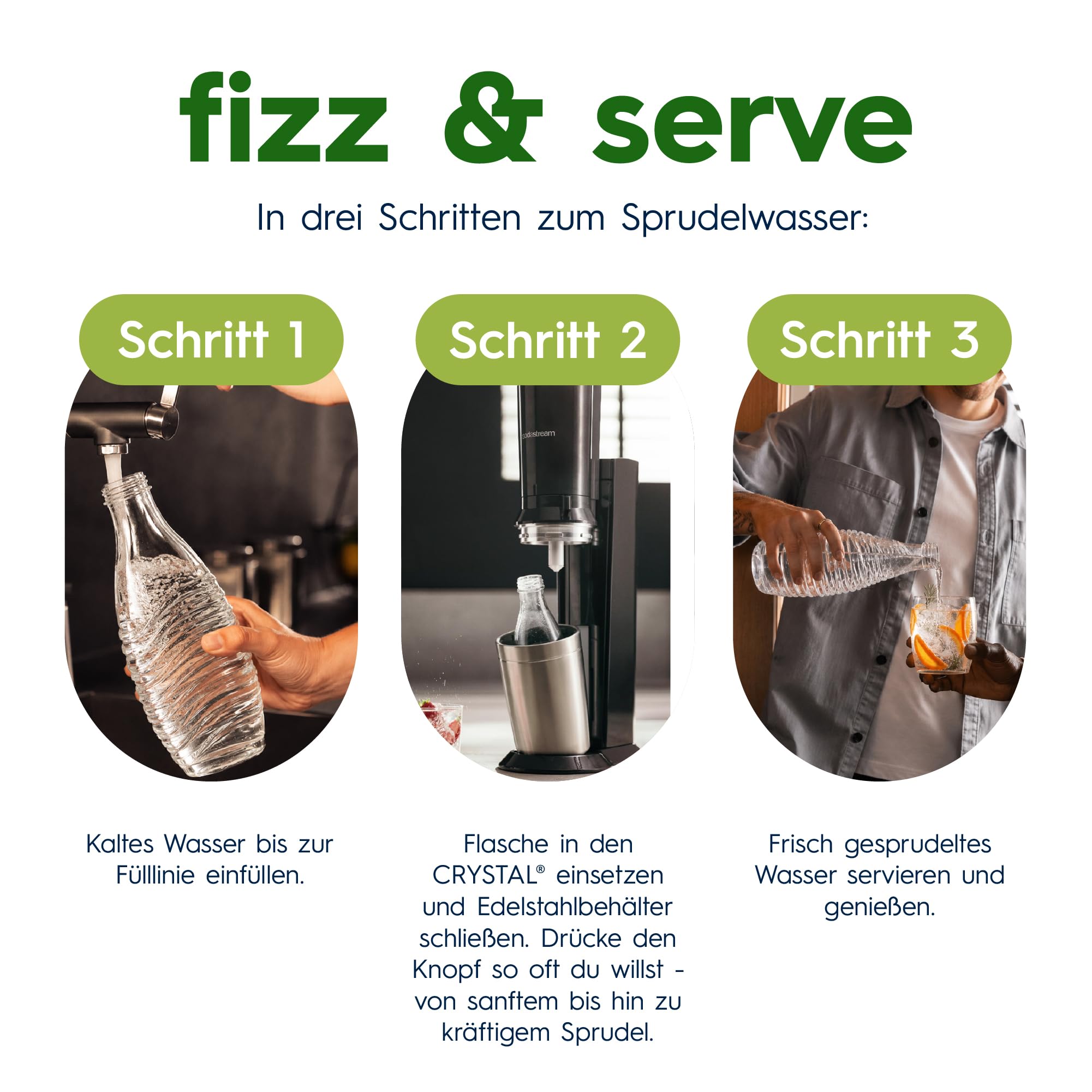 Sodastream 0,7L CRYSTAL Glaskaraffen - kompatibel mit CRYSTAL & PENGUIN Wassersprudler, 2er-Pack Wasserkaraffen, spülmaschinenfeste Sprudlerkaraffen 6