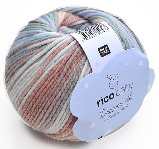 Rico Baby Dream dk Fb. 010, weiche Babywolle mit Farbverlauf zum Stricken & Häkeln