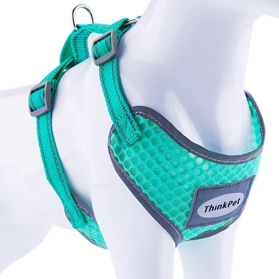 ThinkPet No-Pull Hundegeschirr - Atmungsaktiv Vest Geschirr Mesh Brustgeschirr für Hunde, reflektierend Verstellbare Softgesc