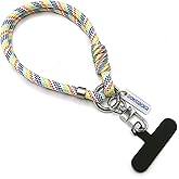 RONGBOER Cell Phone Wrist Strap Lanyard for Men&Women,8mm Handwoven Polyester Cord,Durable for Anti Theft Phones,Keychains,Camera,R13 (Rainbow)