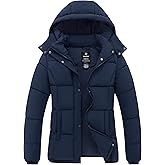 wantdo Women's Puffer Jacket Lightweight Winter Coat with Removable Hood