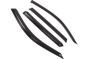 TuningPros Outside Mount Window Vent Visors Rain Guards Compatible with Toyota RAV4 2001-2005 | Side Window Wind Deflectors Rain Shields | Smoke Tinted, 4 Pcs Set, DGWV-439