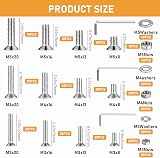 JinZeYou Stainless Steel Hex Socket Countersunk Bolts Nuts Washers Set 600 Pcs view 2