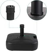 Sekey 24kg Parasol Base 32-38mm Water Sand Fillable Stand Black view 3