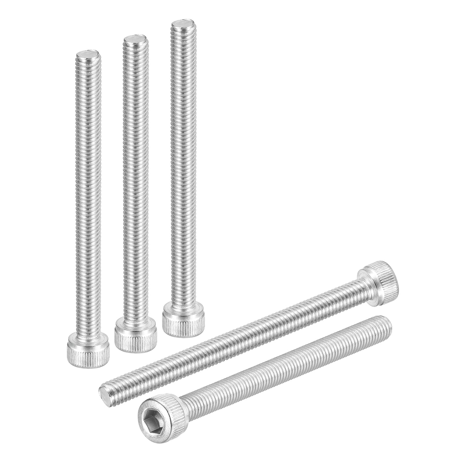 DTGN M5-0.8x60 Socket Head Cap Screws Bolts - 20Pack - Good for Road Bicycle, Mountain Bike, Auto, Motorcycle - 304 Stainless Steel Hex Head Metric Screws - Silver