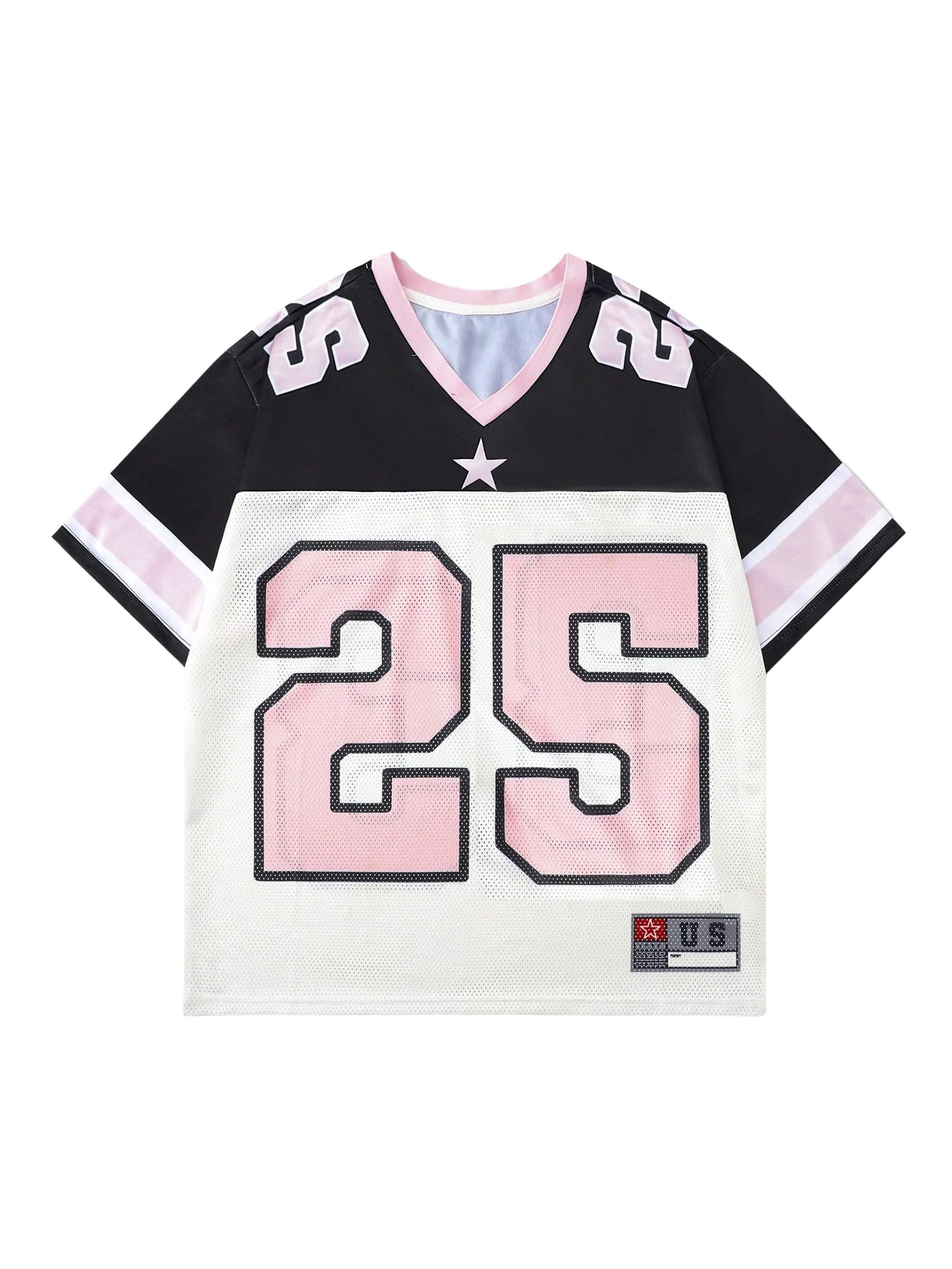 Photo 1 of (used)(see all images) BEAUDRM Men's Number Graphic Jersey Shirts Short Sleeve Striped Casual XX-Large