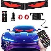 2Pcs Sync Devil Led Eyes for Car Windshield, 15"X 4" Ojos Led para Carro Lights for Truck, Programmable Full Color Animated Matrix Panel, Electra Eyes, Smart App & Remote Control