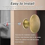 TsunNee 24Pcs Vintage Cabinet Knobs 30mm Round Antique Brass Furniture Handles view 8