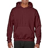 Gildan Blank Hoodie - Hooded Sweatshirt - Unisex Style 18500 Adult Pullover Maroon