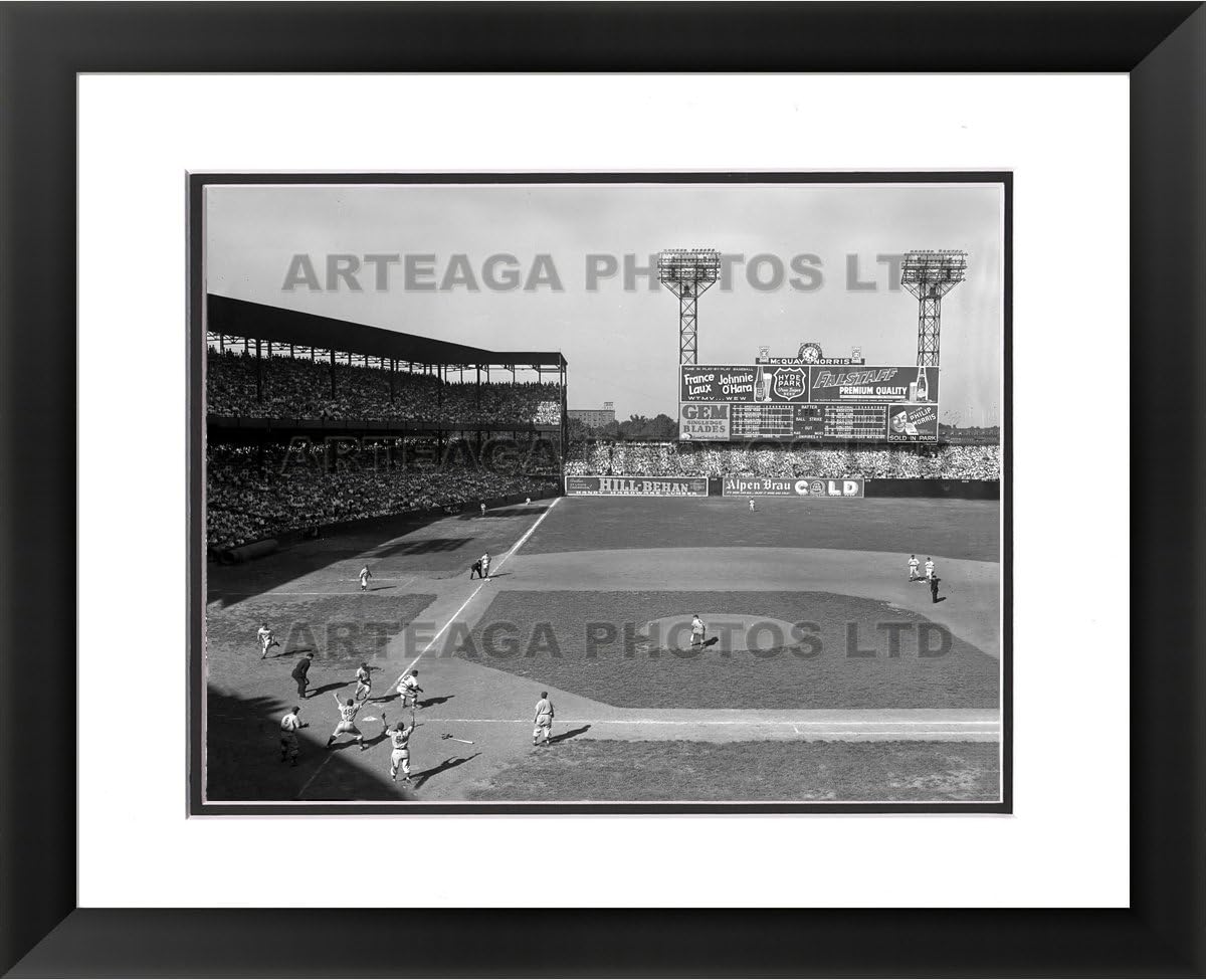 Sportsman's Park 'Play at the Plate (1946) - Original Photography Print - Arteaga Photos - 24"x28" Framed Double Matted Print