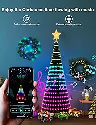 Super RGB 7Ft Smart Christmas Tree Lights, 400 LEDs