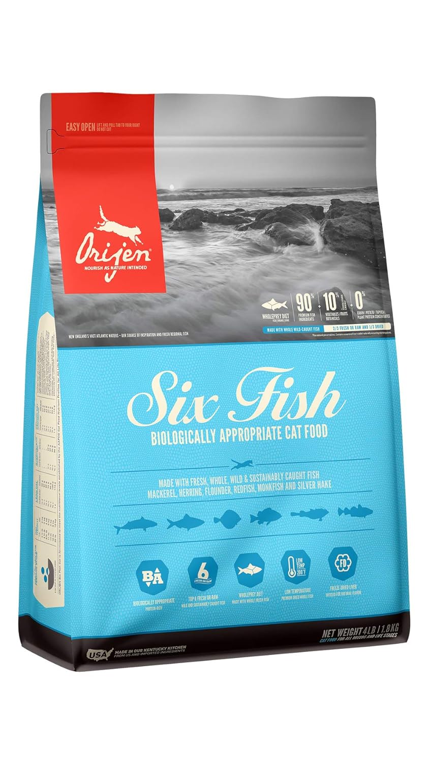 4 pound ORIJEN Six Fish Dry Cat Food Amazon.in Home & Kitchen