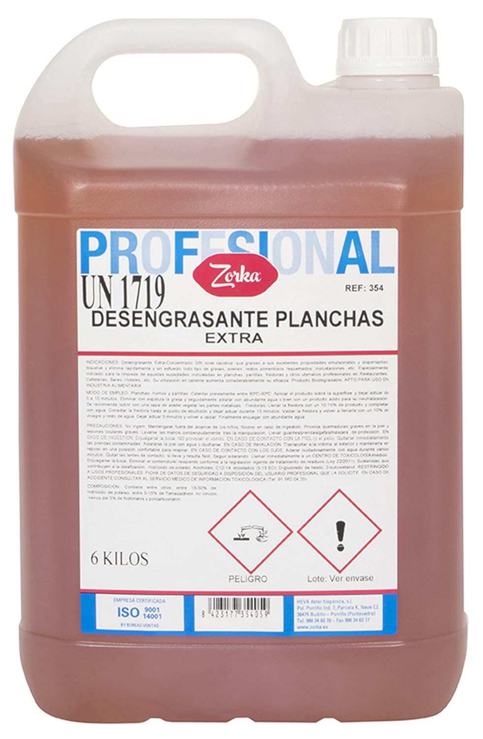 Zorka Desengrasante Planchas Extra - 6000 gr: Amazon.es ...