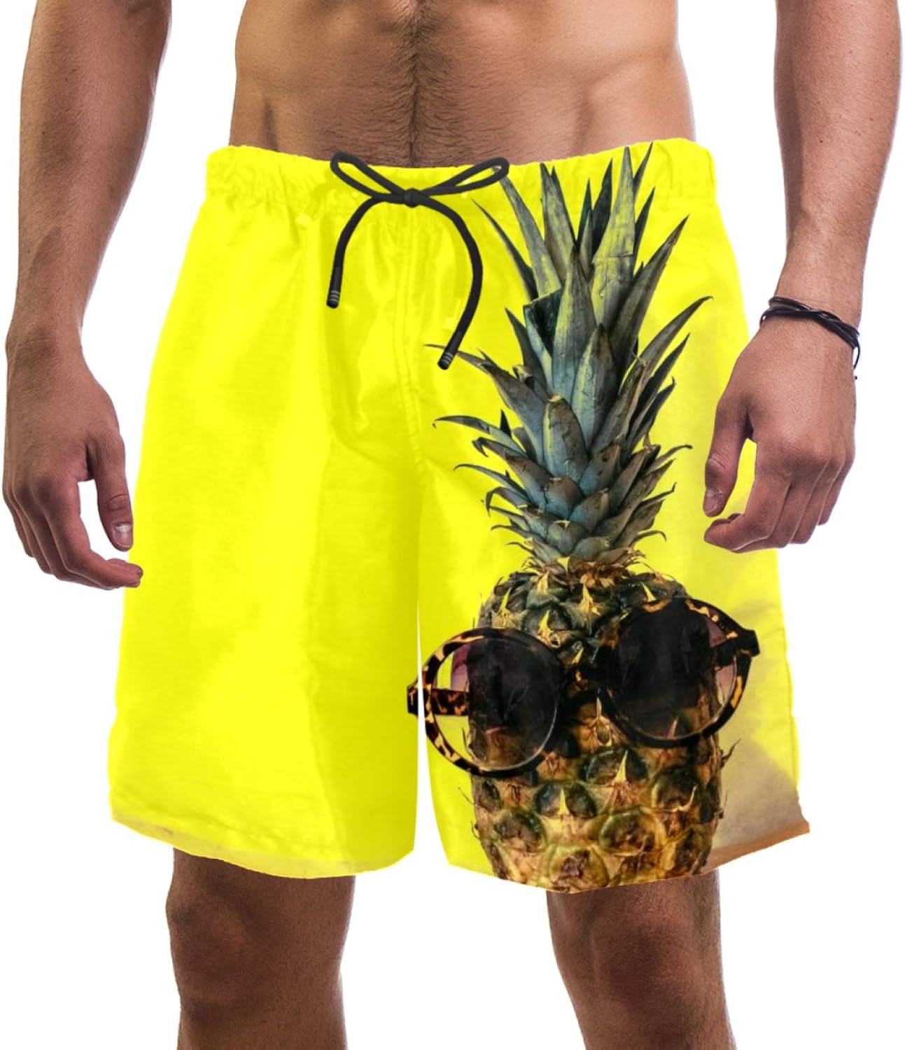 Pineapple in Sunglasses Swim Shorts for Men Swim Trunks Men’s Bathing