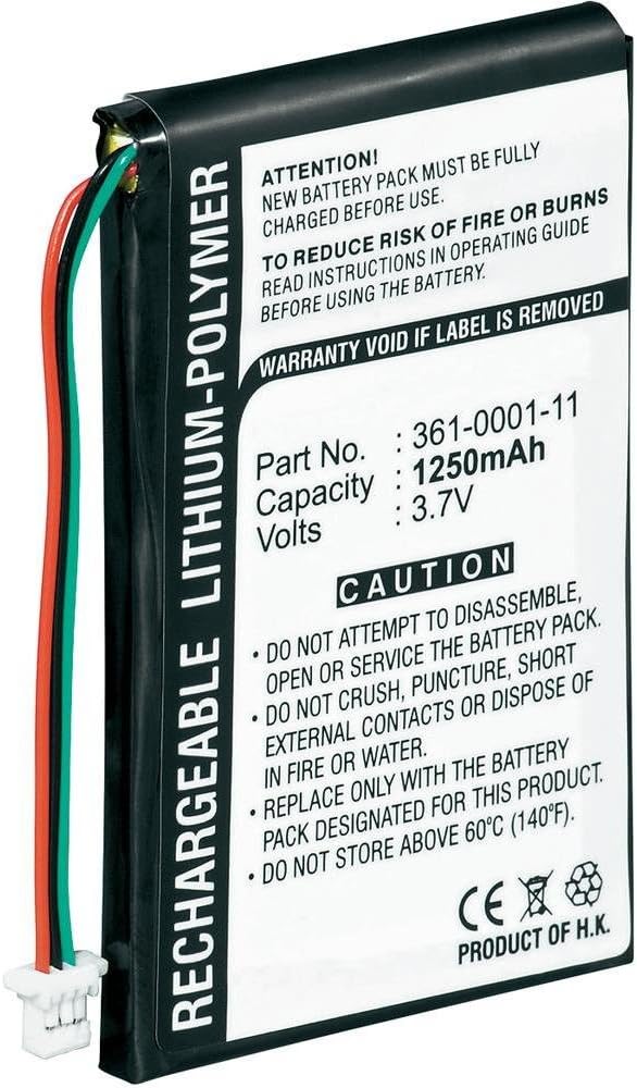 Replacement Battery for Garmin Nuvi 750 GPS Navigation System (1250mAh, 3.7V, Li-Pol)