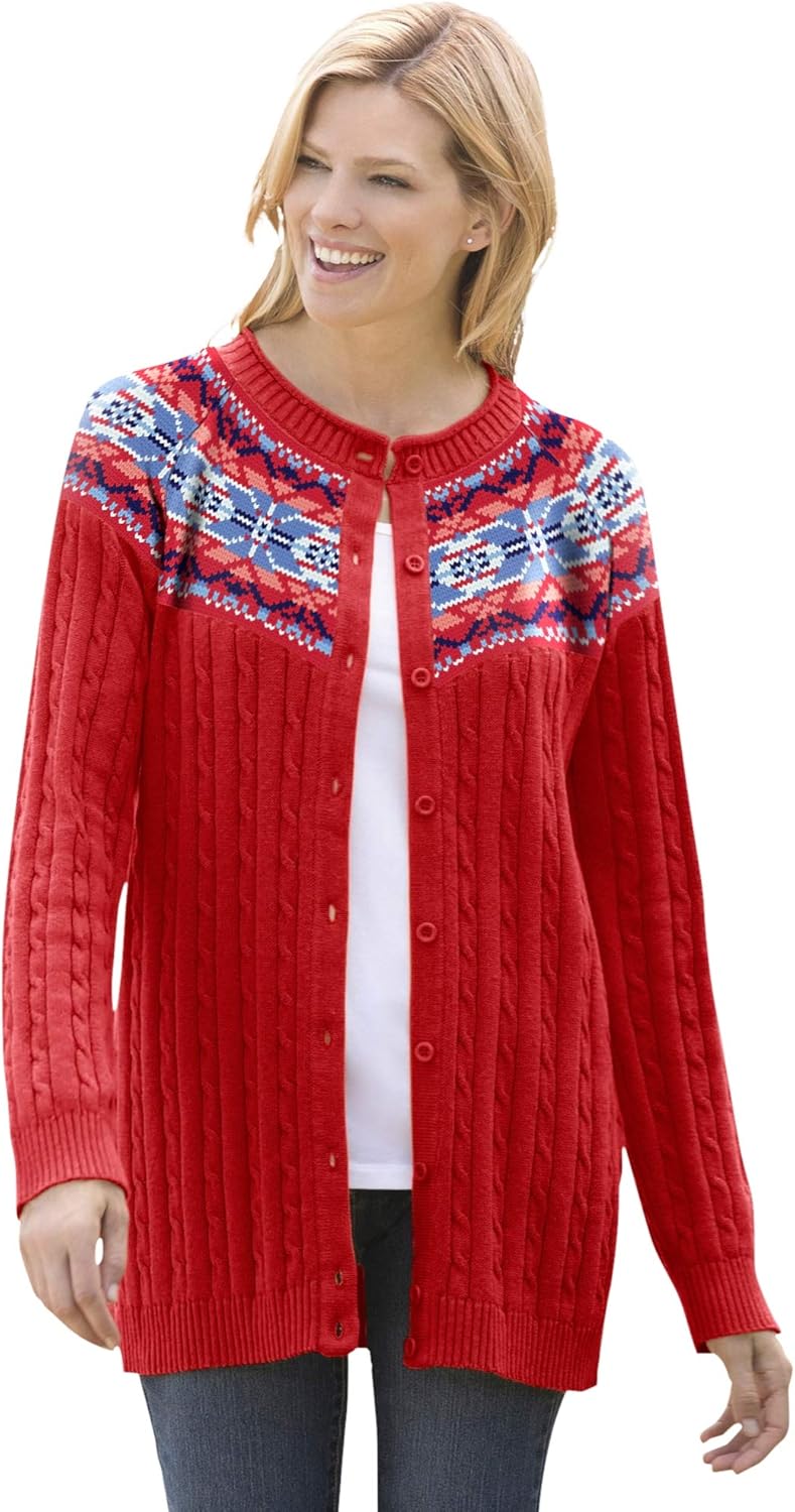 plus size fair isle sweater