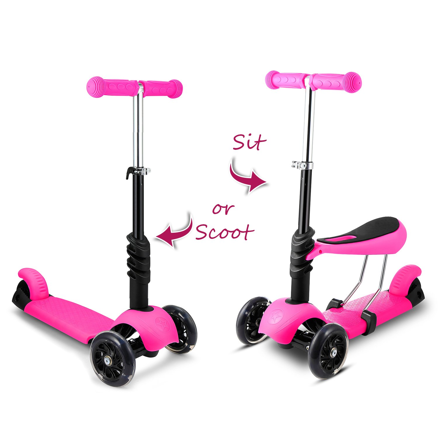 Scooter WeSkate S010 Per Bambini - Regolabile 70-80cm, Ruote Luminose, Pieghevole, Alluminio - Foto 7