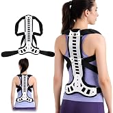 Mustools Adjustable Spine Posture Corrector for Back Support,2026 New Full Scoliosis Back Brace Posture Corrector for Kyphosis and Vertebral Compression Fracture Men and Women (Black, Small)