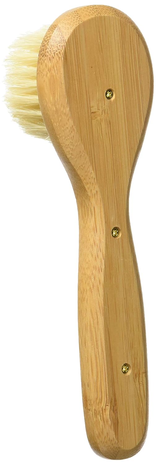 Facial Cleansing Brush - Natural Bristle Wood Handle: Beauty