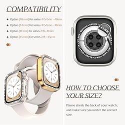 Goton 2-Pack Bling Case for Apple Watch Series 9 8