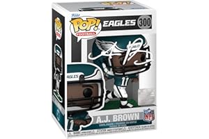 HOFSM.COM HALL OF FAME SPORTS MEMORABILIA AJ Brown #300 Facsimile Signed Reprint Laser Autographed Funko POP! Football NFL: Philadelphia Eagles Figurine with Protector Case