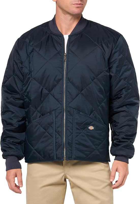 Veste matelassée diamant pour homme, bleu marine foncé, X-Large