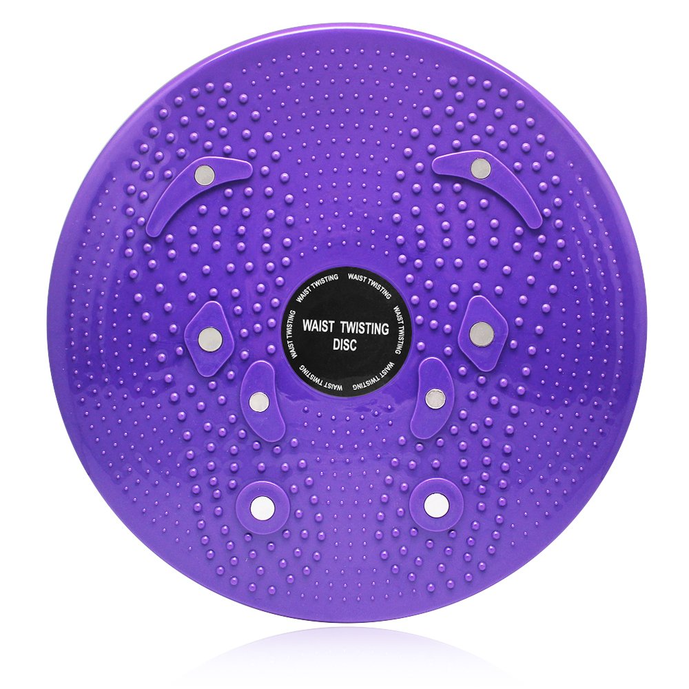 Accessotech Twist Waist Torsion Disc Board Aerobic Exercise Fitness Reflexology Magnets Equipment (Purple)
