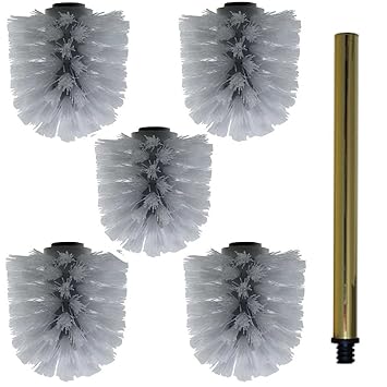 5x Toilettenbürste Gold Wechsel-Bürste goldener Griff 26 cm: Amazon.de