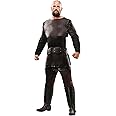 Ragnar Lothbrok Viking Costume for Men | Tunic with Embossed Faux Leather Pieces Plus Pants, Boot Tops, and Belt