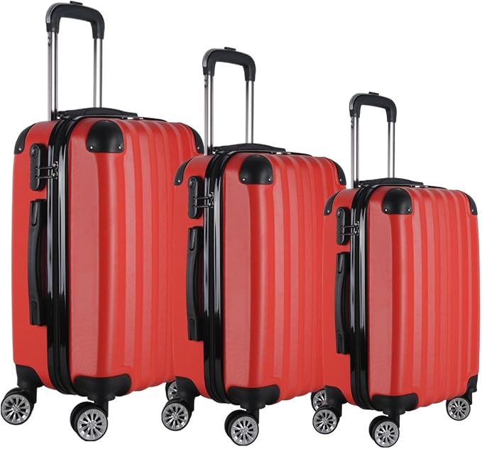 lightweight patterned suitcases