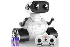 Hamourd Robot Toys for 3 Years Old Boys Girls- Rechargeable Remote Control Robots, Emo Robot with Auto-Demonstration, Flexible Head & Arms, Dance Moves, Music, and Shining LED Eyes, Kids Toys Gifts