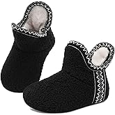 LeIsfIt Toddler Slippers Boys Girls Cozy Warm House Shoes Kids Non-slip Winter Slipper Booties Slip on Plush Lining Sock Slippers