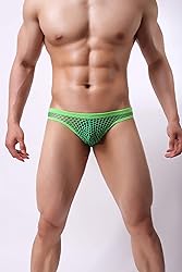 Swbreety Mens See-Through Mesh Bikini Openwork