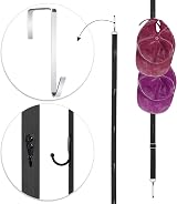 Jetec 2 Pack Adjustable Door Cap Rack Closet Hanging Organizer Hook Holder Black view 4