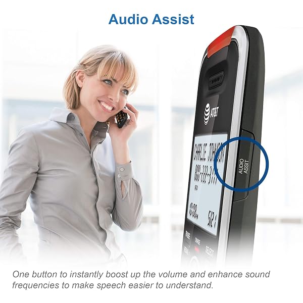 AT&T BL102-5 DECT 6.0 5-HANDSET CORDLESS PHONE FOR HOME WITH ANSWERING MACHINE, CALL BLOCKING, CALLER ID ANNOUNCER, AUDIO ASSIST, INTERCOM, AND UNSURPASSED RANGE, SILVER/BLACK