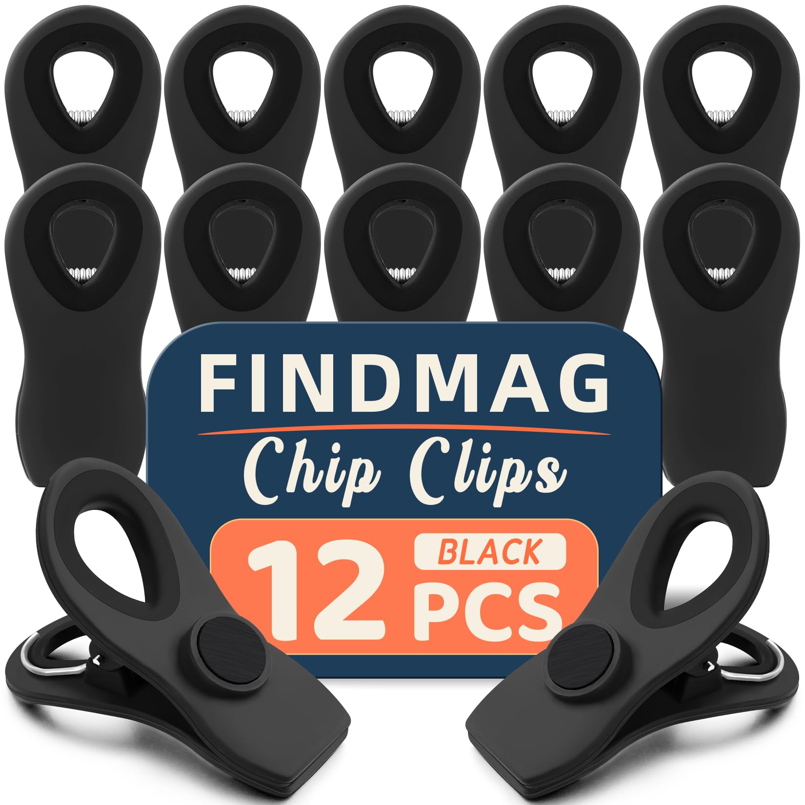 Photo 1 of 12 Pack Chip Clips, Magnetic Bag Clips for Food Packages, RV Accessories, Kitchen Clip with Magnet for Fridge, Plastic Assorted Colors Bag Clip for Fridge, Kitchen
