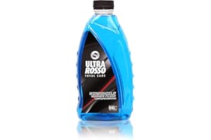 Ultra Rosso Windshield Washer Fluid - 1 Liquid Quart, Streak free, Able to use in all weather, No residue. Bug Remover