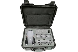 INNVO Waterproof Case for DJI Air 3 - Rugged Hard Shell Case with Custom Foam Insert, Rubber Handle, and IP67 Protection - Compatible with Air 3 Fly More Combo and RC 2/RC-N2 Remote Controllers