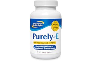 NORTH AMERICAN HERB & SPICE Purely-E - 60 Capsules - Supports Healthy Hair, Skin & Nails - Soy-Free Vitamin E Complex from Sunflower Oil, Pumpkin Seeds & African Red Palm Oil - Non-GMO - 60 Servings