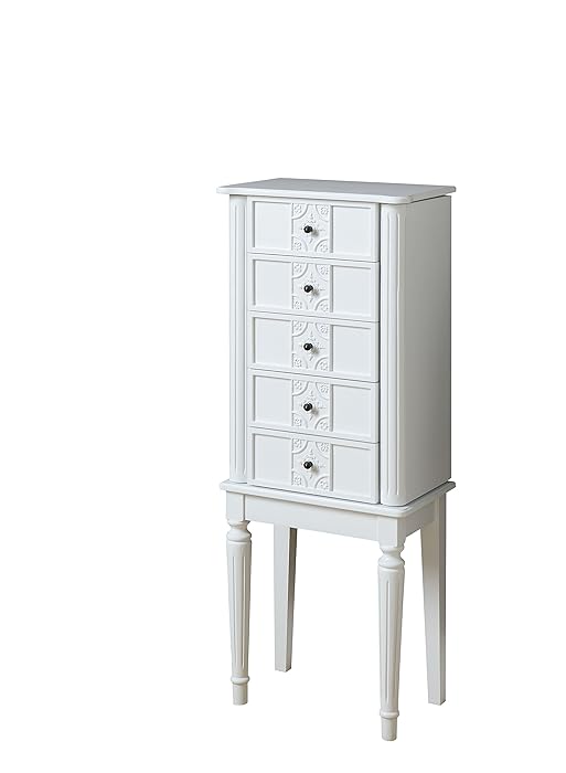 The Best Acme Furniture Tammy White Jewelry Armoire