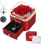 Firestyle Preserved Red Rose & I Love You Necklace - Eternal Gifts view 1