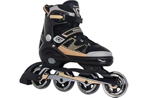 MammyGol Adult Inline Skates for Men Women, Blades Roller with Carbon Steel Bearings, TPR Brake, 3D Mesh, EVA Lining, PVC Upper | Adjustable Size Better Fit for Beginner Skating