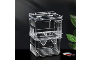 EKMOIS Aquarium Fish Breeder Box Hatchery Incubator,Multi-Functional Acrylic Breeder Isolation Box Hatching Incubator Box for Fish Fry Betta Fish Shrimp and Little Turtle