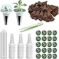 121 Pcs Hydroponic Pods Supplies: Grow Anything Kit with 30 Grow Sponges, 30 Grow Baskets, 30 Grow Domes, 30 Pod Labels, 1 Tweezers | Compatible Hydroponics Growing System Most Brands