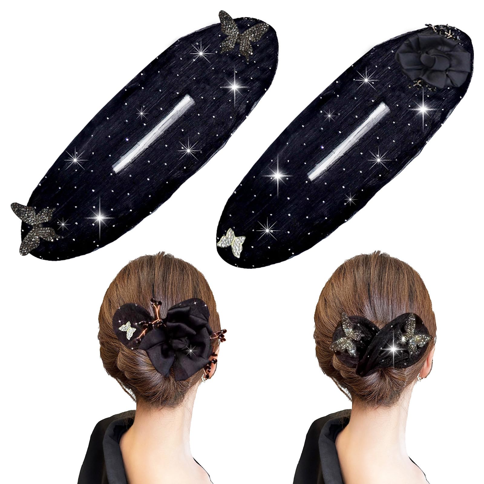 2pcs Hair Bun Maker, Hair Clips for Styling Buns, Ball Hair Clip for Long Thick Hair Accessories for Women Girls