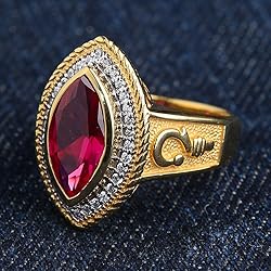 Pastoral's Staff Marquise Red Ruby Womens Bishop